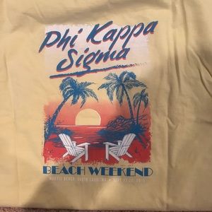 Fraternity beach weekend short sleeve shirt size L